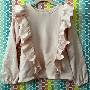 Girl's ruffled sweatshirt, size 10